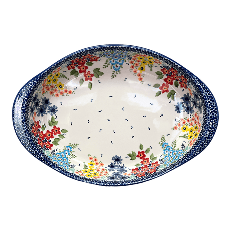 Baker, Oval, Large 10.25" x 15.5" in "Brilliant Garden" by Manufaktura | P102S-DPLW