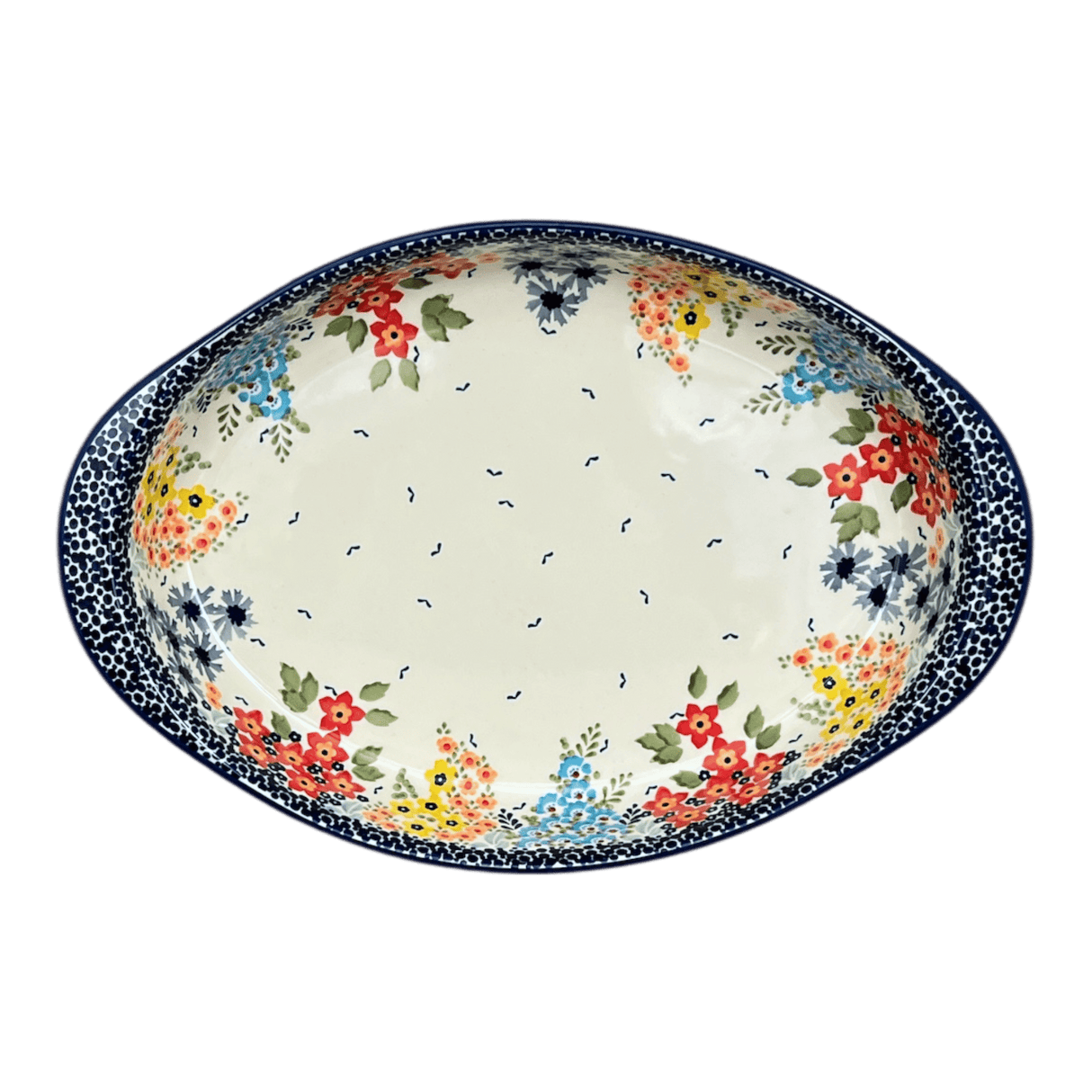 Baker, Oval, Large 10.25" x 15.5" in "Brilliant Garden" by Manufaktura | P102S-DPLW