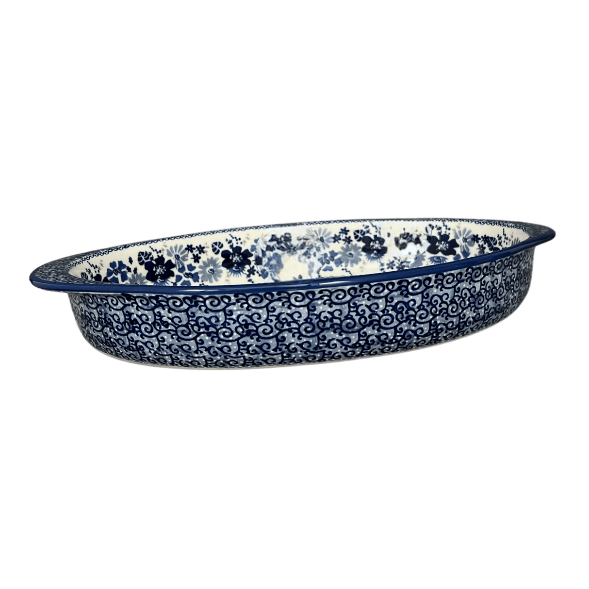 Baker, Oval, Large 10.25" x 15.5" in "Blue Life" by Manufaktura | P102S-EO39