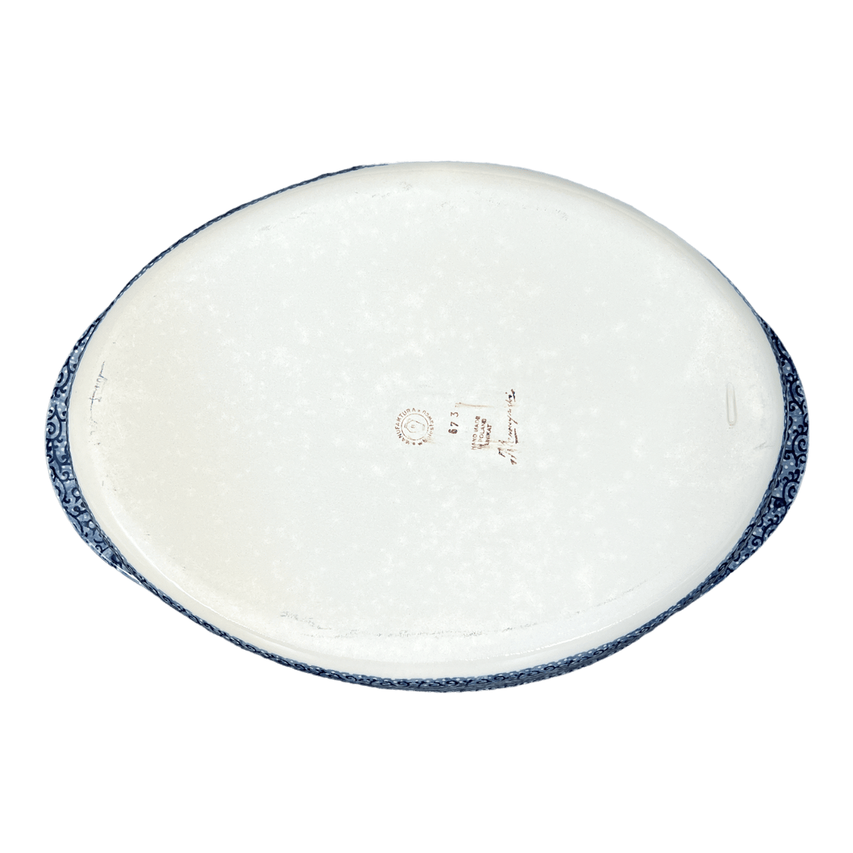 Baker, Oval, Large 10.25" x 15.5" in "Blue Life" by Manufaktura | P102S-EO39