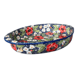 Baker, Oval, Large 10.25" x 15.5" in "Poppies & Posies" by Manufaktura | P102S-IM02