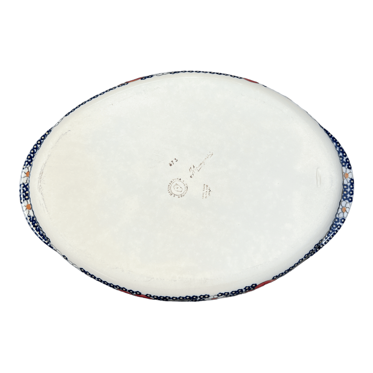 Baker, Oval, Large 10.25" x 15.5" in "Poppies & Posies" by Manufaktura | P102S-IM02