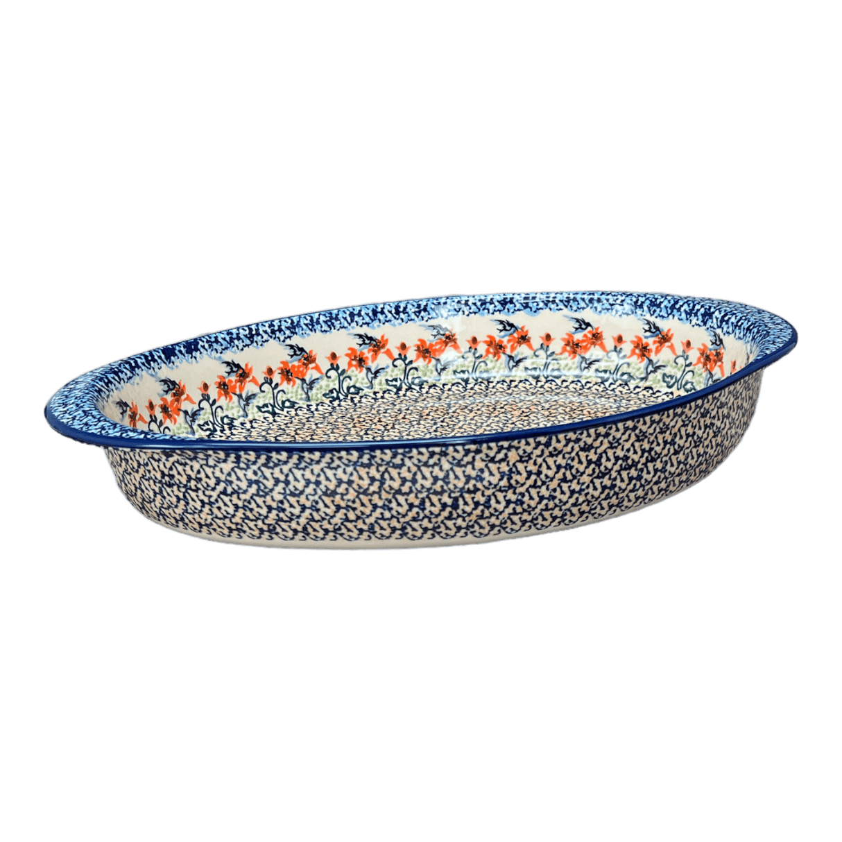 Baker, Oval, Large 10.25" x 15.5" in "Hummingbird Harvest" by Manufaktura | P102S-JZ35