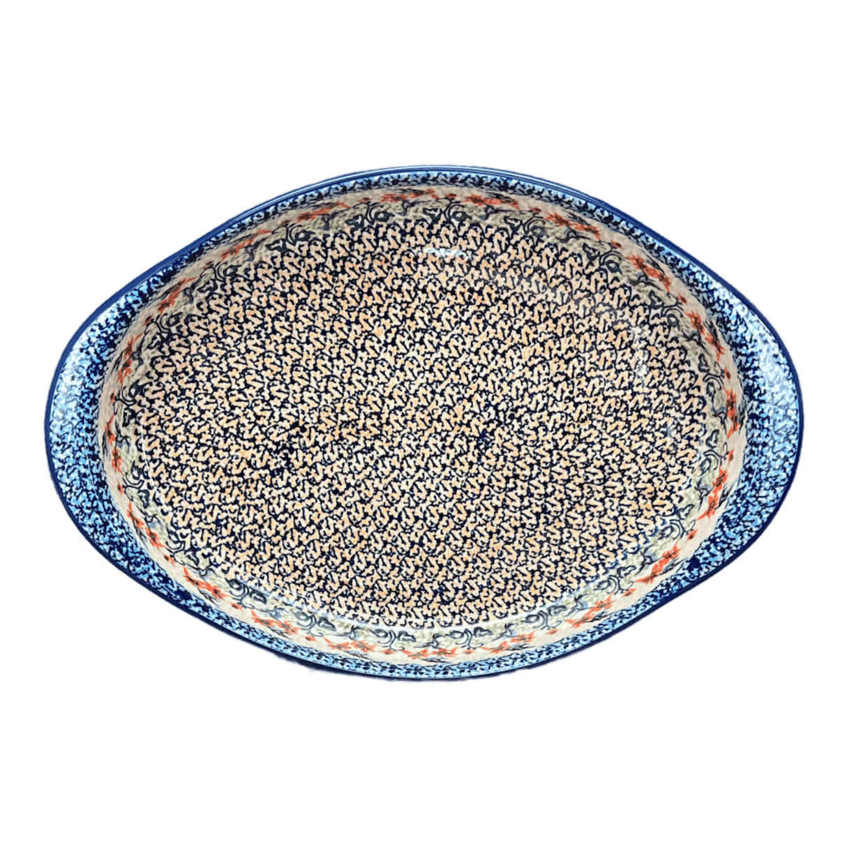 Baker, Oval, Large 10.25" x 15.5" in "Hummingbird Harvest" by Manufaktura | P102S-JZ35