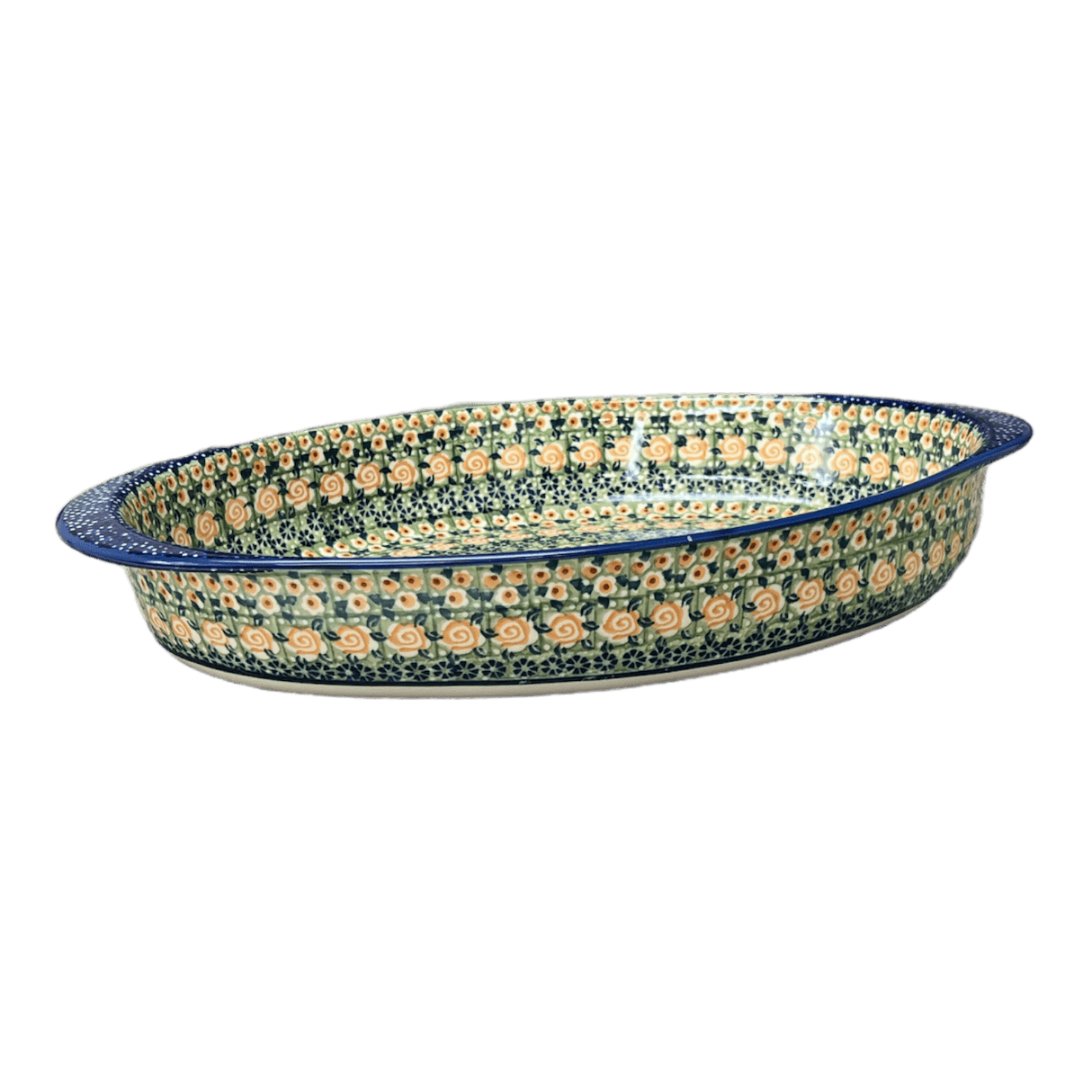 Baker, Oval, Large 10.25" x 15.5" in "Perennial Garden" by Manufaktura | P102S-LM