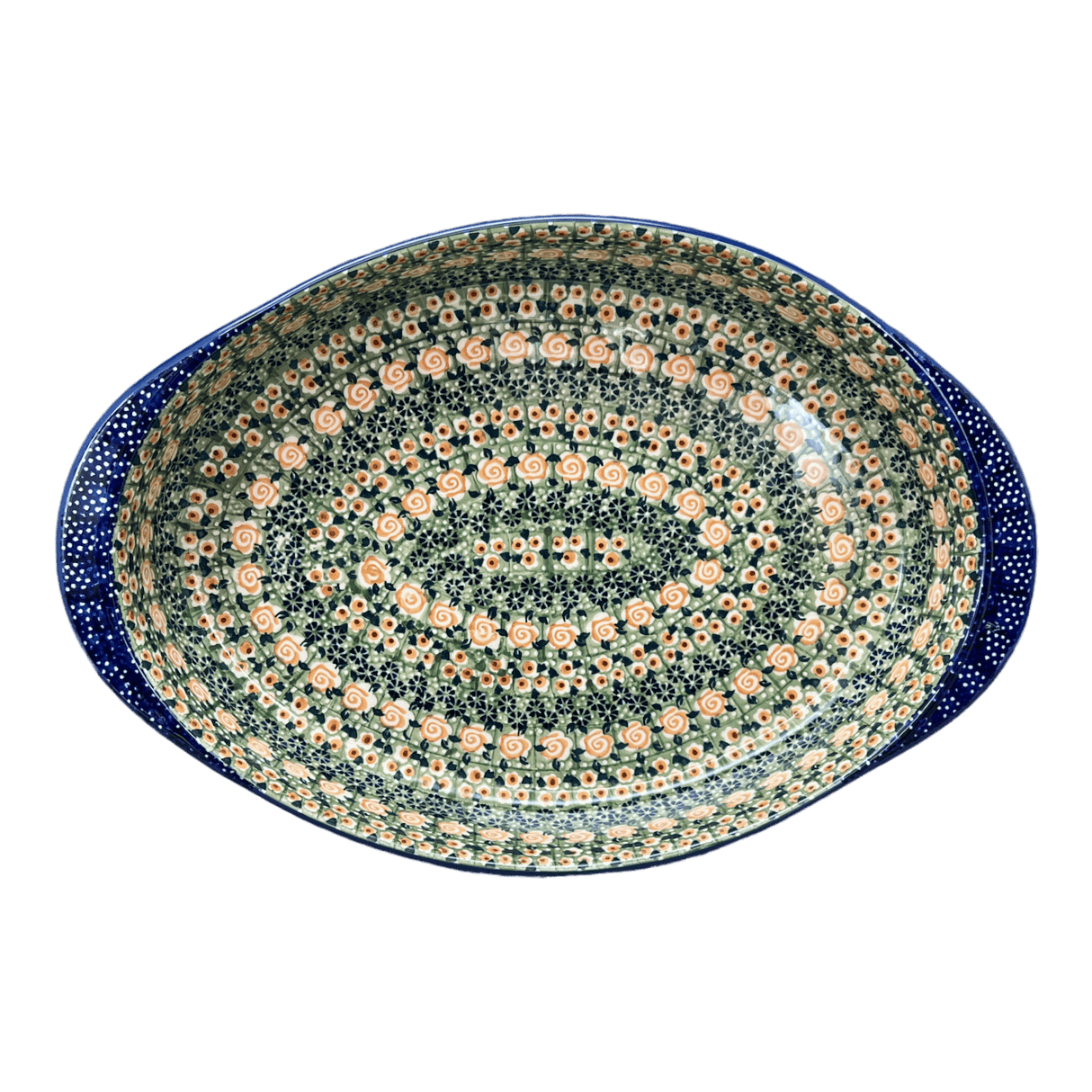 Baker, Oval, Large 10.25" x 15.5" in "Perennial Garden" by Manufaktura | P102S-LM