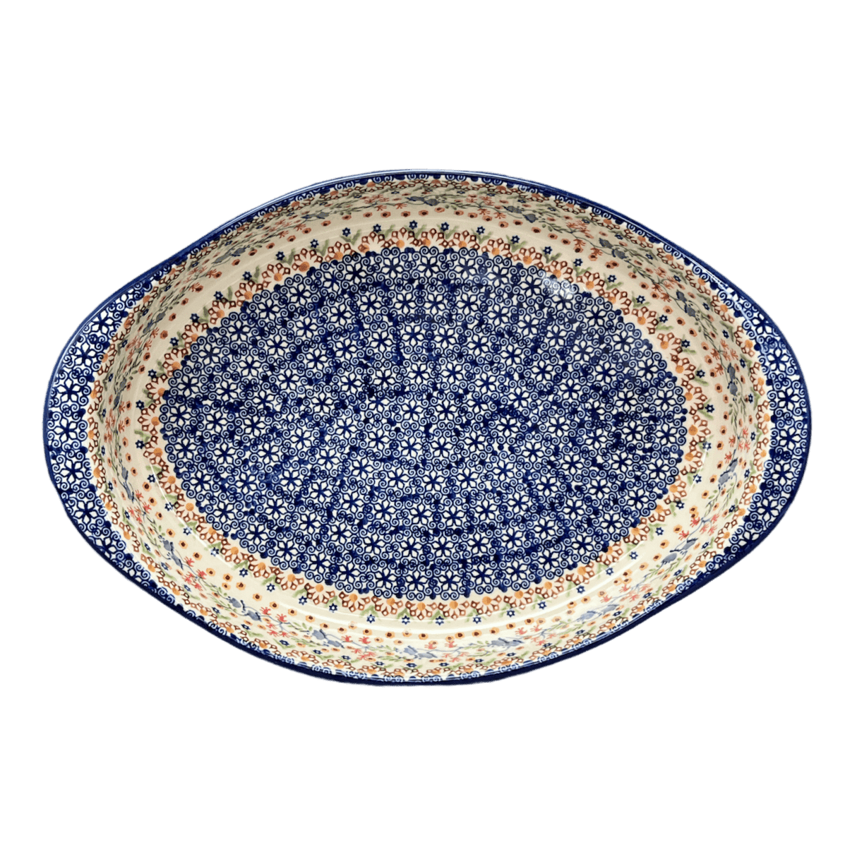 Baker, Oval, Large 10.25" x 15.5" in "Wildflower Delight" by Manufaktura | P102S-P273