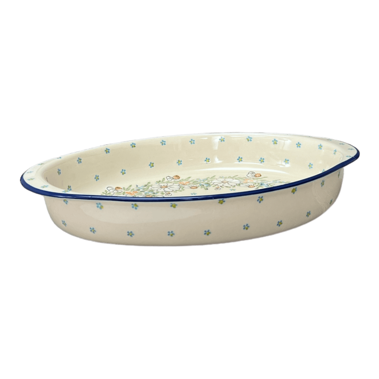 Baker, Oval, Large 10.25" x 15.5" in "Daisy Bouquet" by Manufaktura | P102S-TAB3