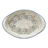 Baker, Oval, Large 10.25" x 15.5" in "Daisy Bouquet" by Manufaktura | P102S-TAB3