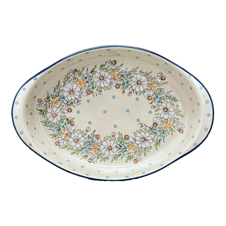 Baker, Oval, Large 10.25" x 15.5" in "Daisy Bouquet" by Manufaktura | P102S-TAB3