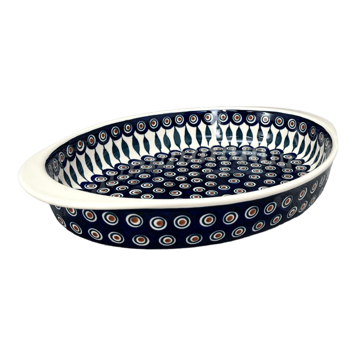 Baker, Oval, Large 10.25" x 15.5" in "Peacock" by Manufaktura | P102T-54