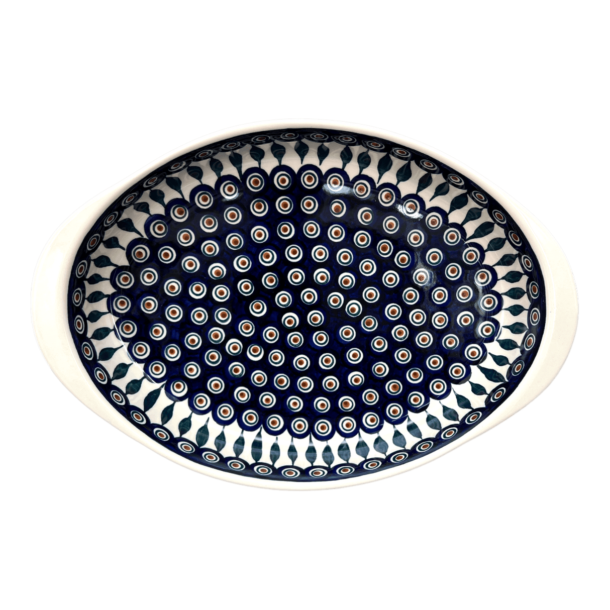 Baker, Oval, Large 10.25" x 15.5" in "Peacock" by Manufaktura | P102T-54