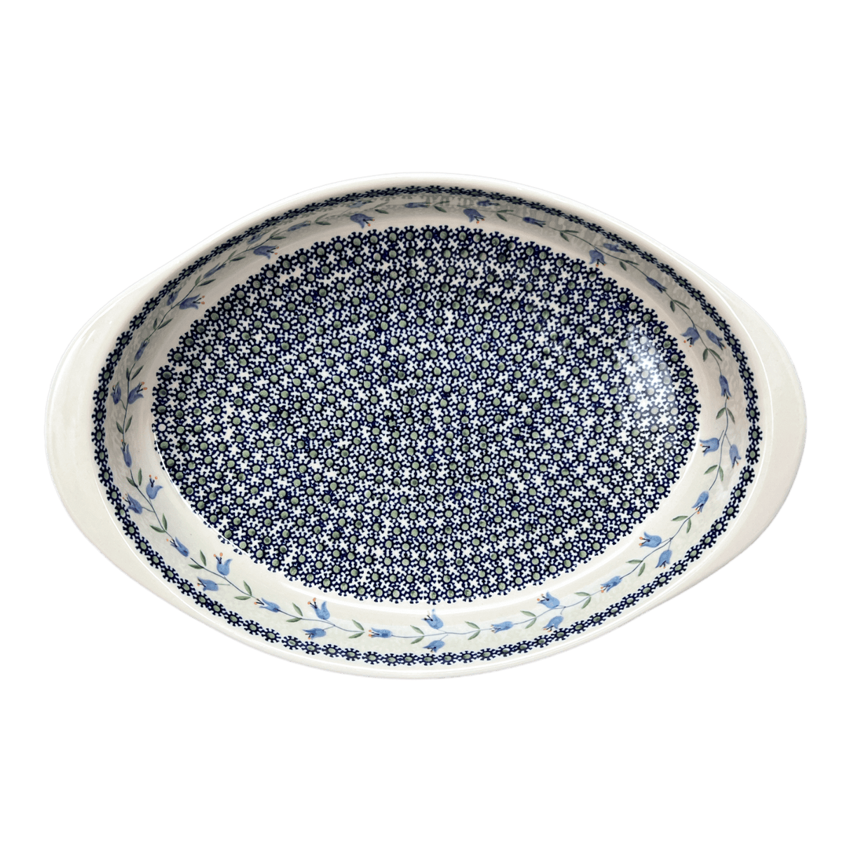 Baker, Oval, Large 10.25" x 15.5" in "Lily of the Valley" by Manufaktura | P102T-ASD