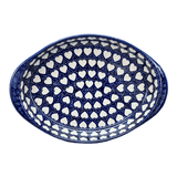 Baker, Oval, Large 10.25" x 15.5" in "Sea of Hearts" by Manufaktura | P102T-SEA