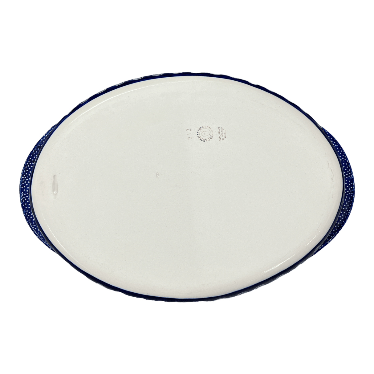 Baker, Oval, Large 10.25" x 15.5" in "Peacock Dot" by Manufaktura | P102U-54K