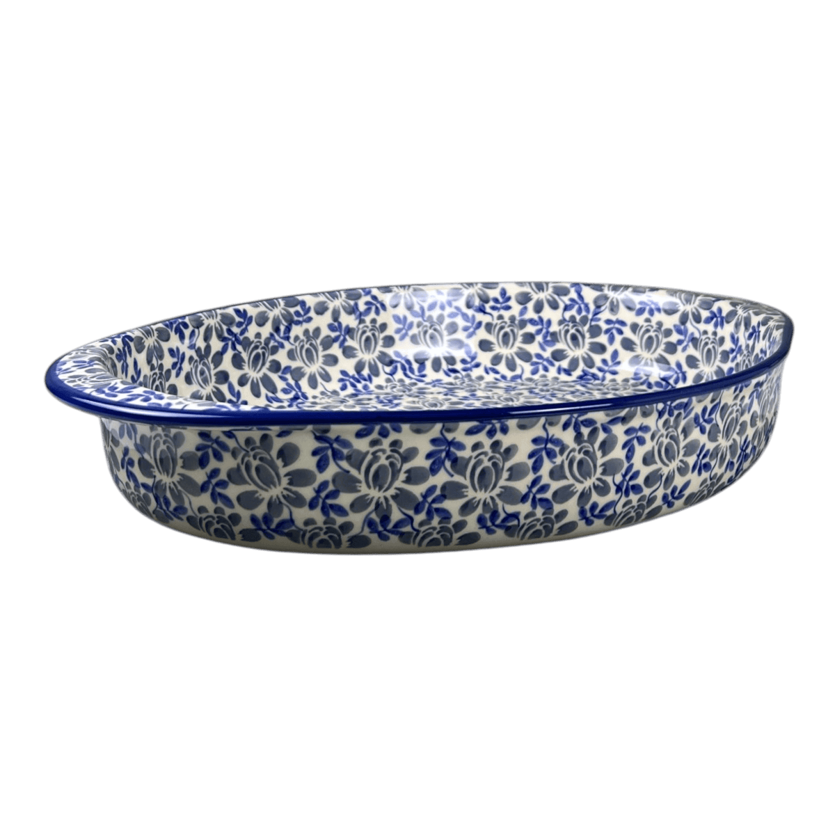 Baker, Oval, Large 10.25" x 15.5" in "English Blue" by Manufaktura | P102U-AS53