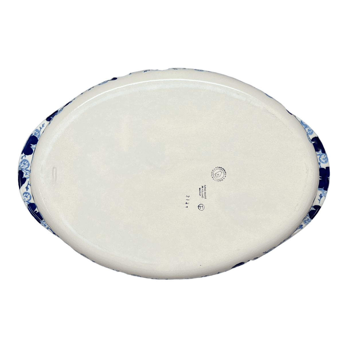 Baker, Oval, Large 10.25" x 15.5" in "Blue Butterfly" by Manufaktura | P102U-AS58