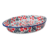 Baker, Oval, Large 10.25" x 15.5" in "Strawberry Fields" by Manufaktura | P102U-AS59