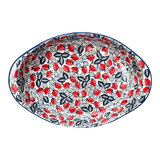 Baker, Oval, Large 10.25" x 15.5" in "Strawberry Fields" by Manufaktura | P102U-AS59