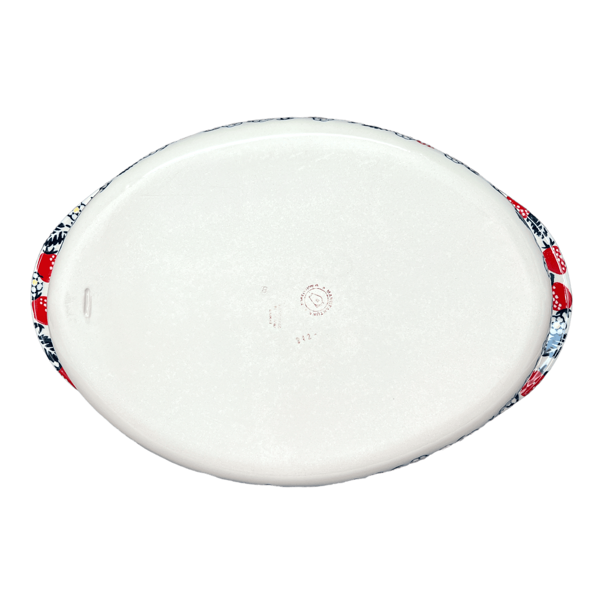 Baker, Oval, Large 10.25" x 15.5" in "Strawberry Fields" by Manufaktura | P102U-AS59