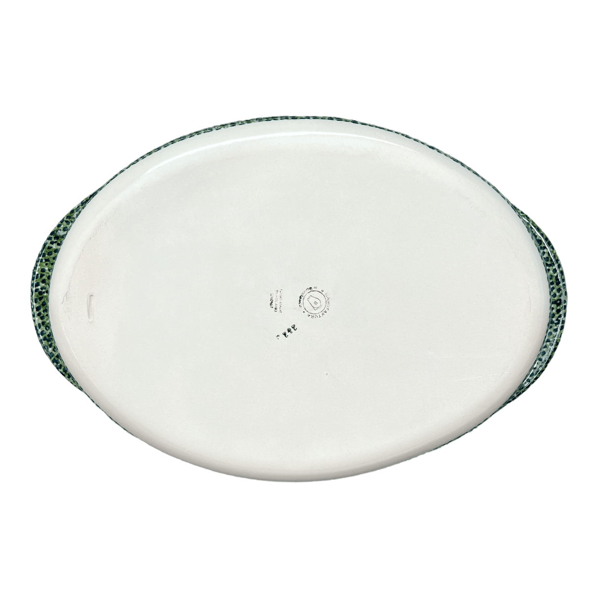 Baker, Oval, Large 10.25" x 15.5" in "Bouncing Blue Blossoms" by Manufaktura | P102U-IM03