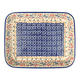 Polish Pottery 8"x10" Rectangular Baker (Wildflower Delight) | P103S-P273 Additional Image at PolishPotteryOutlet.com