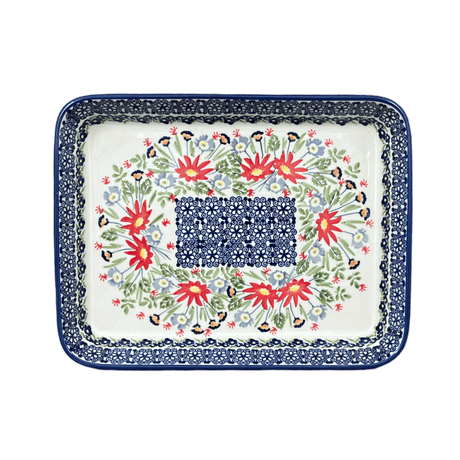 Baker, Rectangular, 9" x 11" in "Floral Fantasy" by Manufaktura | P104S-P260