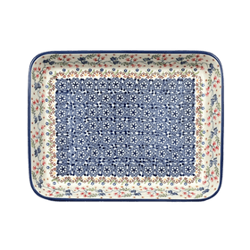 Polish Pottery 9"x11" Rectangular Baker (Wildflower Delight) | P104S-P273 Additional Image at PolishPotteryOutlet.com