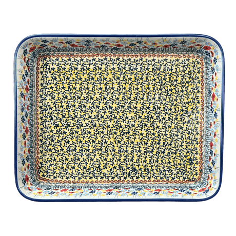 Baker, Rectangular, Shallow 10" x 13" in "Sunlit Wildflowers" by Manufaktura | P105S-WK77