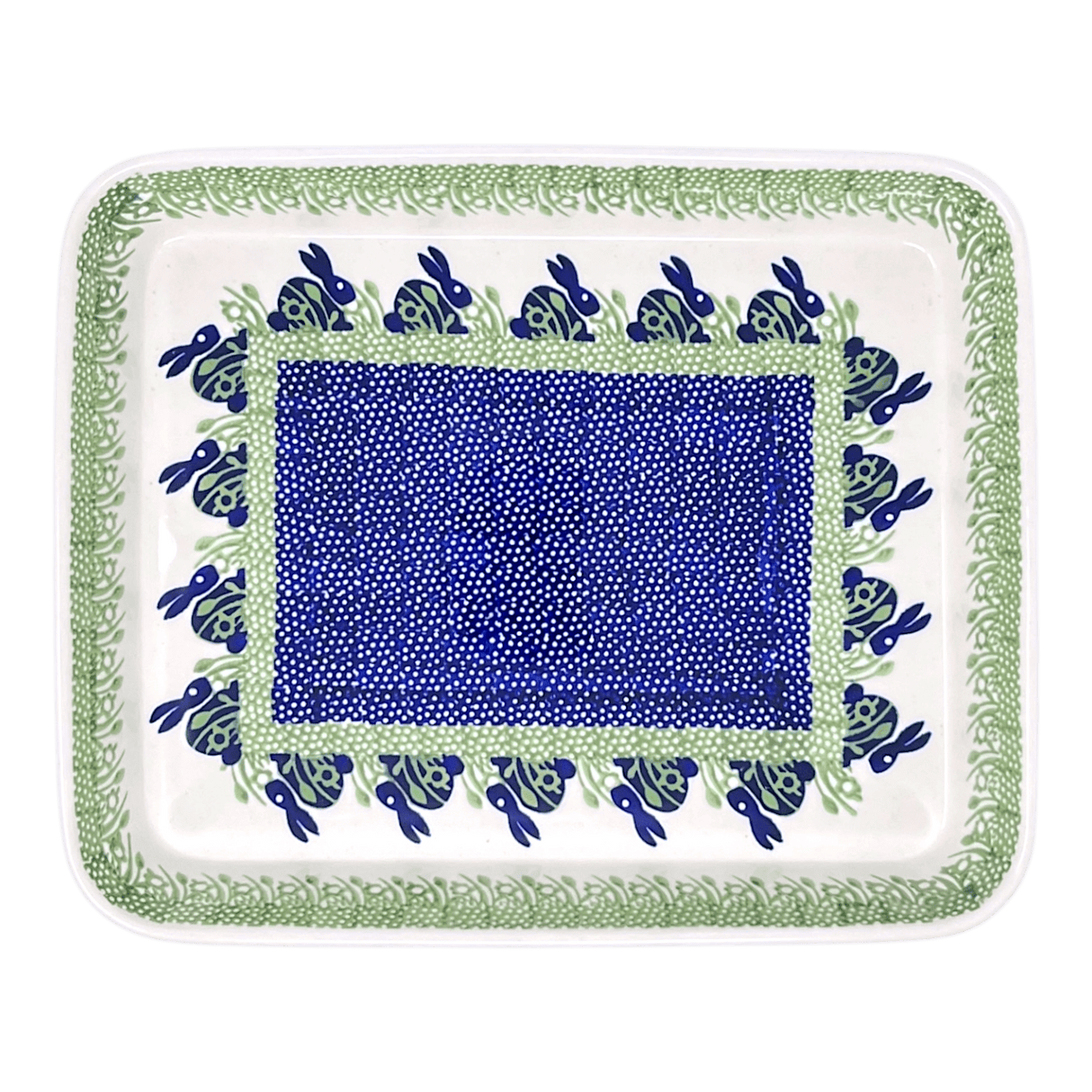 Baker, Rectangular, Shallow 10" x 13" in "Bunny Love" by Manufaktura | P105T-P324
