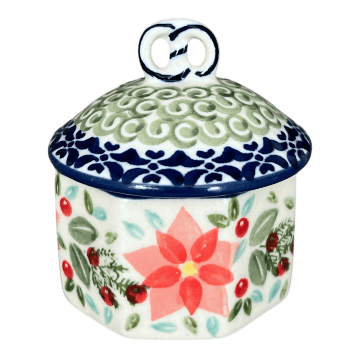 Box, Mini Pretzel, 2.75" in "Pink Poinsettia" by Manufaktura | P106S-PS14