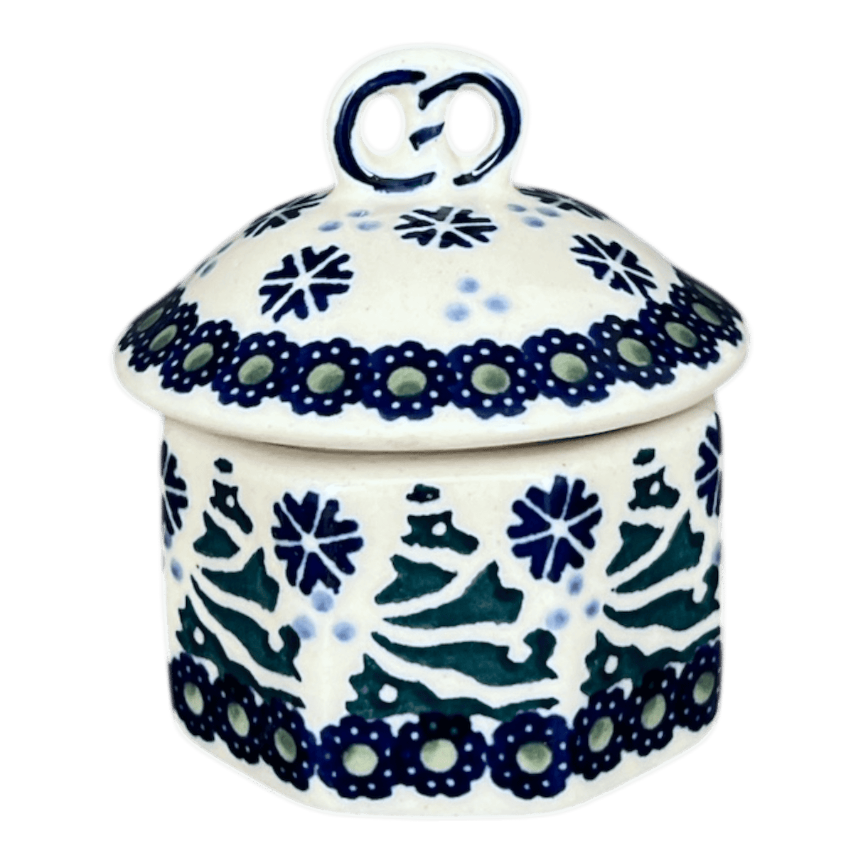 Box, Mini Pretzel, 2.75" in "Snowy Pines" by Manufaktura | P106T-U22