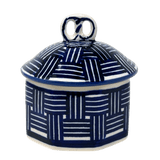 Box, Mini Pretzel, 2.75" in "Blue Basket Weave" by Manufaktura | P106U-32