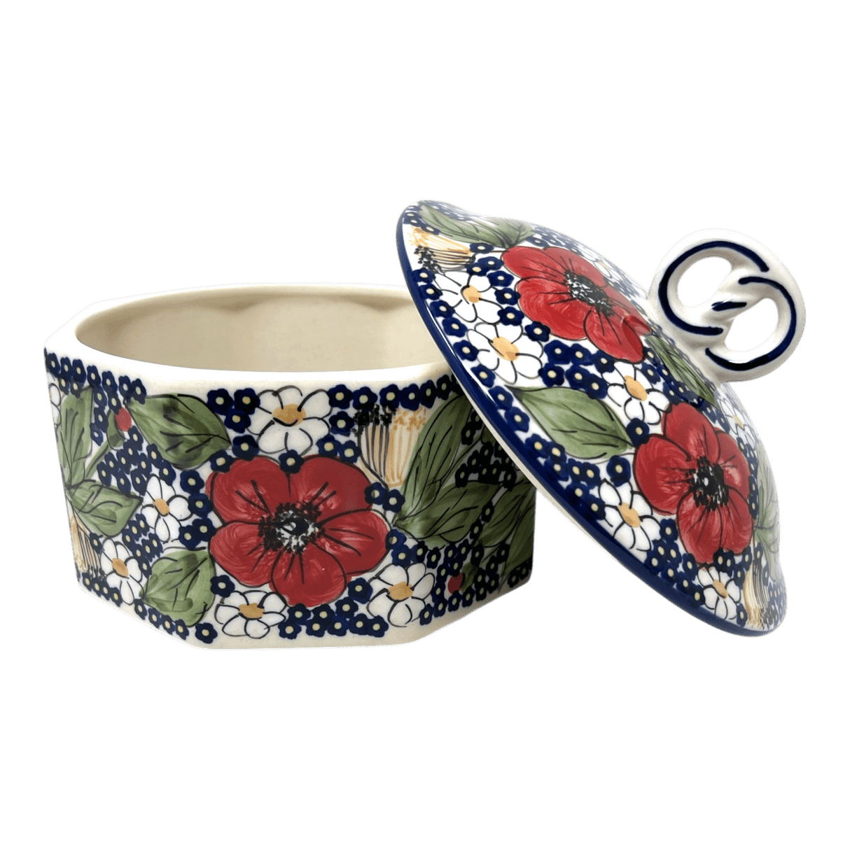 Box, Large Pretzel, 7" in "Poppies & Posies" by Manufaktura | P108S-IM02