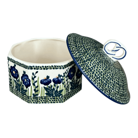 Box, Large Pretzel, 7" in "Bouncing Blue Blossoms" by Manufaktura | P108U-IM03