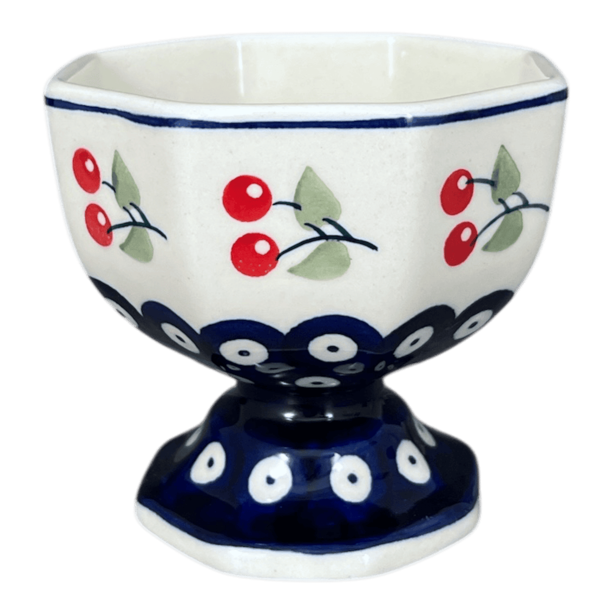 Cup, Ice Cream, 4" in "Cherry Dot" by Manufaktura | P113T-70WI