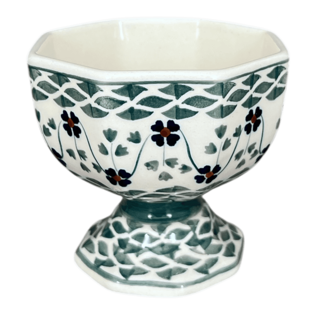 Cup, Ice Cream, 4" in "Woven Pansies" by Manufaktura | P113T-RV