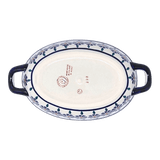 Baker, Oval, Handles, Small 8.5" x 4.75" in "Floral Peacock" by Manufaktura | P138T-54KK