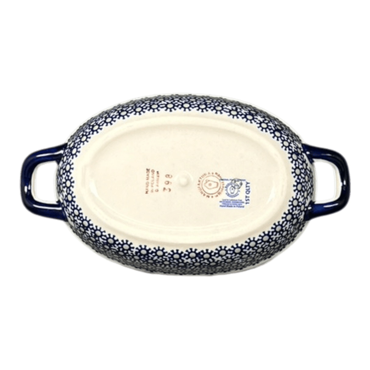 Baker, Oval, Handles, Small 8.5" x 4.75" in "Lily of the Valley" by Manufaktura | P138T-ASD