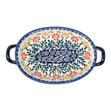 Baker, Oval, Handles, Small 8.5" x 4.75" in "Flower Power" by Manufaktura | P138T-JS14