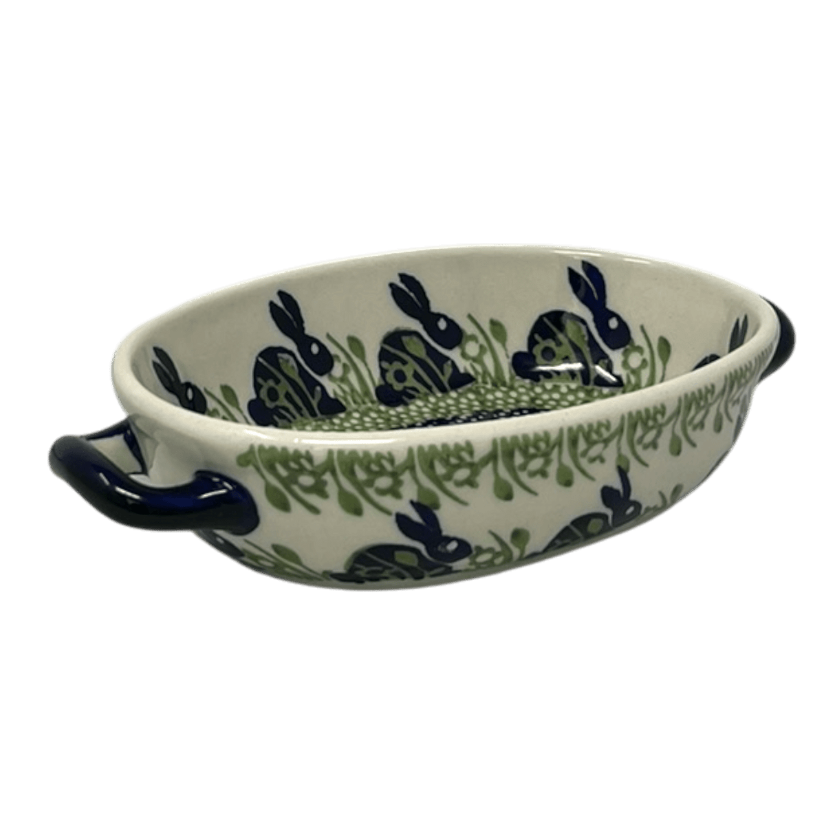Baker, Oval, Handles, Small 8.5" x 4.75" in "Bunny Love" by Manufaktura | P138T-P324