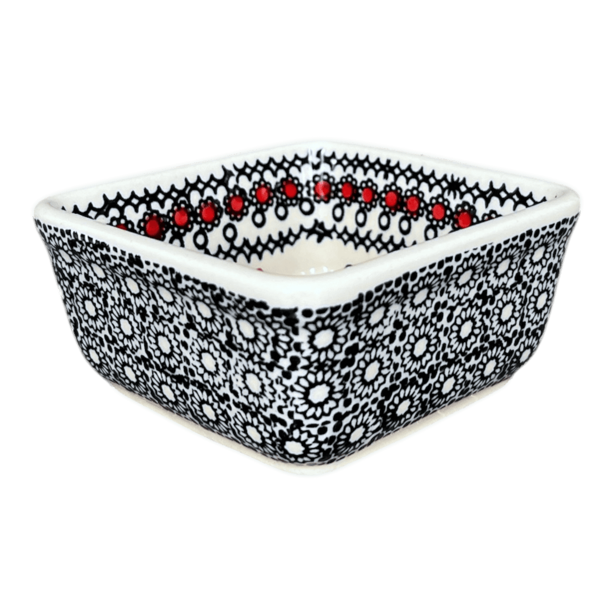Baker, Square, 3.5" in "Duet in Black & Red" by Manufaktura | P150S-DPCC