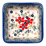 Baker, Square, 3.5" in "Ruby Bouquet" by Manufaktura | P150S-DPCS