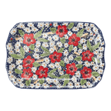 Platter, Rectangular, 11.5" x 17" in "Poppies & Posies" by Manufaktura | P158S-IM02