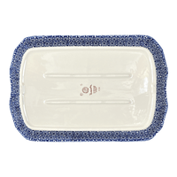 A picture of a Polish Pottery 11.5" x 17" Rectangular Platter (Wildflower Delight) | P158S-P273 as shown at PolishPotteryOutlet.com/products/11-5-x-17-platter-wildflower-delight-p158s-p273