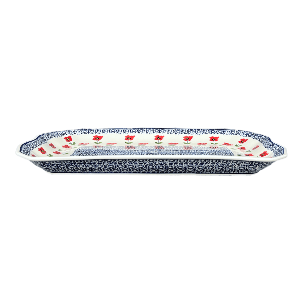 Platter, Rectangular, 11.5" x 17" in "Poppy Garden" by Manufaktura | P158T-EJ01