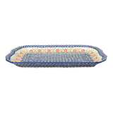 Platter, Rectangular, 11.5" x 17" in "Flower Power" by Manufaktura | P158T-JS14