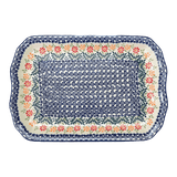 Platter, Rectangular, 11.5" x 17" in "Flower Power" by Manufaktura | P158T-JS14