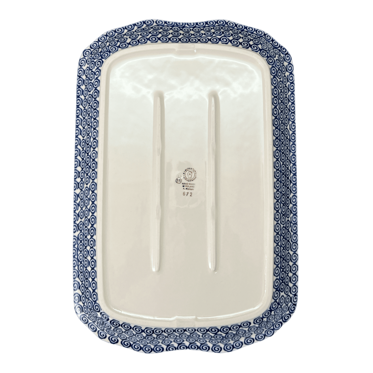 Platter, Rectangular, 11.5" x 17" in "Flower Power" by Manufaktura | P158T-JS14