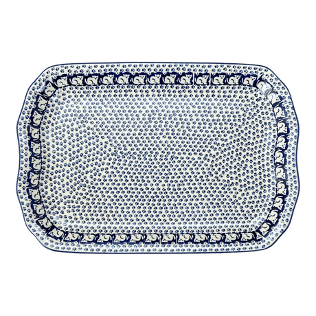 Platter, Rectangular, 11.5" x 17" in "Kitty Cat Path" by Manufaktura | P158T-KOT6